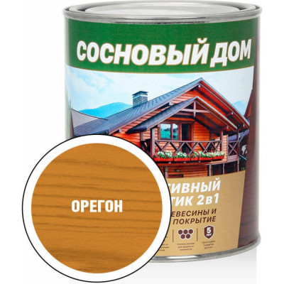 ЗАО Декарт Сосновый дом декоративно-защитный состав для древесины орегон 0,8 л 29519