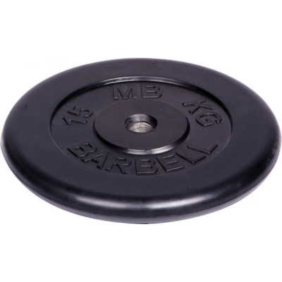 Barbell Диск обрезиненный d 31 мм чёрный 15,0 кг 433