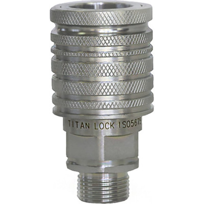 TITAN LOCK 1/2 in, БРС серия M, ISO 5675, розетка с метрической нар. резьбой, оцинк. сталь TL4M-SM/20X1.5