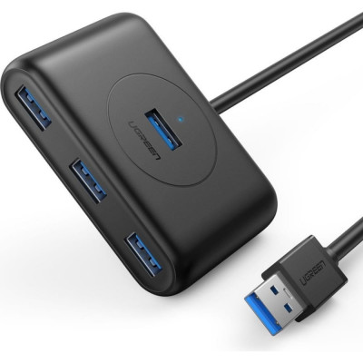 Ugreen USB концентратор хаб 4 х USB 3.0, 1 м, цвет черный 20291