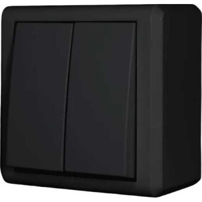 Vesta Electric Выключатель Vesta-Electric Mega Black двухклавишный FVK030202CMT