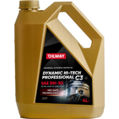 Масло OILWAY Dynamic Hi-Tech C3 5w30, API SN, ACEA C3 4640076016473