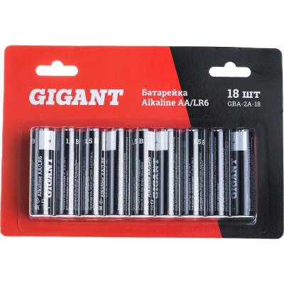 Gigant Батарейка Alkaline АА/LR6 блистер 18 шт. GBA-2A-18
