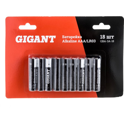 Gigant Батарейка Alkaline ААА/LR03 блистер 18 шт. GBA-3A-18