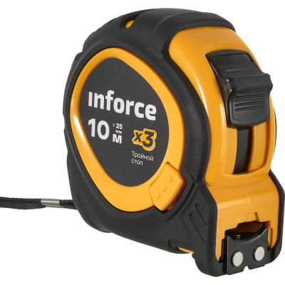 Inforce Рулетка с тройным стопом 10х25 06-11-78