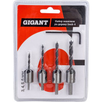 Gigant набор зенковок по дереву 4 шт, сверла 3, 4, 5, 6 мм Zenk-4