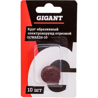 Gigant Круг абразивный-электрокорунд отрезной, d 24x2,0x0,40мм, 10шт GCWAE24-10