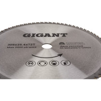 Gigant Диск пильный Металл 305x25.4x72T 72 зуба G-110924