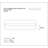 Gigant Лента шлифовальная универсальная 100x914 P100 GB-012