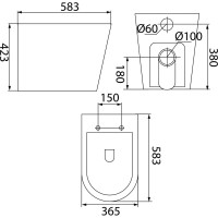 IDDIS Унитаз приставной безободковый Calipso Rimless CALRDSEi26