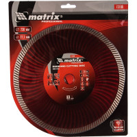 Диск алмазный отрезной Turbo Extra (230х22.2 мм) для угловых шлифмашин Matrix 73198