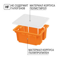 Коробка распределительная TDM ELECTRIC 92х92х40мм, крышка, IP20 SQ1402-1001