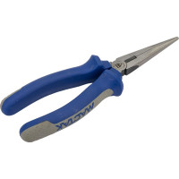 Удлинённые тонкие прямые плоскогубцы (200 мм, держатель) МАСТАК 030-10200H