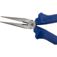 Удлинённые тонкие прямые плоскогубцы (200 мм, держатель) МАСТАК 030-10200H