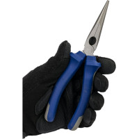 Удлинённые тонкие прямые плоскогубцы (200 мм, держатель) МАСТАК 030-10200H