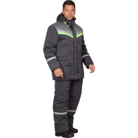 Утепленный костюм ГК Спецобъединение ВЬЮГА темно-серый, размер 112-116, рост 194-200 Кос 313/112/194