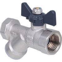 Шаровой кран AQUALINK вн-вн 1/2 Vs B с фильтром, бабочка 1161