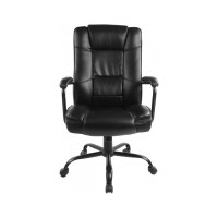 Кресло для руководителя Easy Chair 584 TR черное, рециклированная кожа, металл 1044980