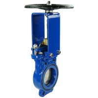 Задвижка шиберная DN.ru GGG40-SS304-NBR-2W Ду100 Ру16 двусторонняя, штурвал D040-03158