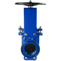 Задвижка шиберная DN.ru GGG40-SS304-NBR-2W Ду100 Ру16 двусторонняя, штурвал D040-03158