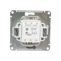 2-клавишный механизм переключателя Systeme Electric скрытой проводки Glossa 10А IP20 6/2 10AX титан GSL000465