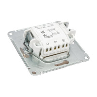 2-клавишный механизм переключателя Systeme Electric скрытой проводки Glossa 10А IP20 6/2 10AX титан GSL000465