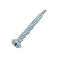 Саморез ZAMETAL 4,8x45 со сверлом и потайной головкой, DIN 7504Р, оц., уп. 250 шт. ZA082372