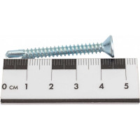 Саморез ZAMETAL 4,8x45 со сверлом и потайной головкой, DIN 7504Р, оц., уп. 250 шт. ZA082372