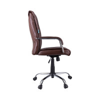 Кресло руководителя Helmi HL-E03 Accept, экокожа коричневая 274818