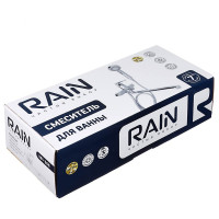 Смеситель для ванны RAIN Гранат прямой излив 35 см., душевой набор, картридж 35 мм., латунь, хром 561-306