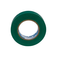 Изолента ABRO ПВХ, зеленая, 15 мм х 18,2 м ET-912-15-18-GRN-RW