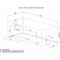 Акриловая ванна на каркасе Aquanet Bright 180х80 00233143