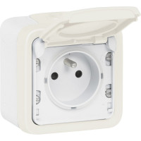 Коробка Legrand для накладного монтажа с мембранными сальниками Программа Plexo белый 1 пост 069689