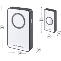 Электрический звонок Elektrostandard DBQ27M WL 38M IP20 бытовой дверной Белый Чёрный a055695