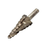 Сверло ступенчатое спиральное в блистере (6-18 мм; HSS M2) Forsage F-44745S 49040