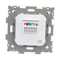 Компьютерная розетка CGSS RJ45 кат. 5e одинарная, черная Эстетика GL-W201C-BCG