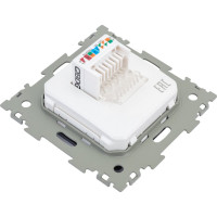 Компьютерная розетка CGSS RJ45 кат. 5e одинарная, черная Эстетика GL-W201C-BCG