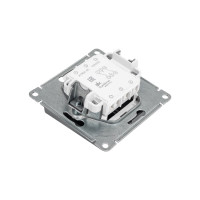 Переключатель Systeme Electric AtlasDesign Сталь 2-клавишный сх.6, 10АХ, механизм SE ATN000965