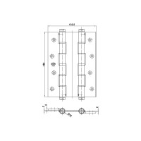 Пружинная петля Amig (двойная; алюминий; покрытие золото) 3035-180х133,5х4 ORO