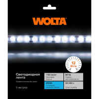 Светодиодная лента Wolta Decor SMD2835 12Вт 6500К 12В IP20 120led/m WLS2835-12W/6500/12H120-01