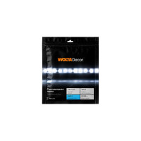 Светодиодная лента Wolta шириной 8 мм SMD2835, мощность 6Вт, 60 led/m, холодный белый свет 6500К, входное напряжение 12В, IP20, артикул WLS2835-6W/6500/12H60-01