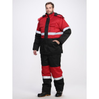Зимний костюм Факел Профи-Норд черный/красный, р. 52-54; 170-176 87480132.005