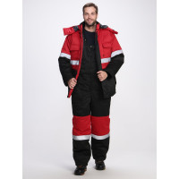 Зимний костюм Факел Профи-Норд черный/красный, р. 52-54; 170-176 87480132.005