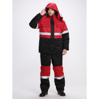 Зимний костюм Факел Профи-Норд черный/красный, р. 52-54; 170-176 87480132.005