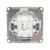 1-клавишный механизм переключателя Systeme Electric скрытой проводки W59 10А IP20 10AX белый VS610-156-1-86