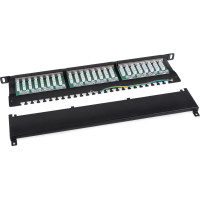 Патч-панель высокой плотности Cabeus 19" (0,5U), 24 порта RJ-45 PLHD-24-Cat.6-SH-Dual-0,5U