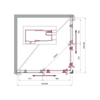 Душевой уголок BelBagno UNO-195-A-2-95-P-Cr