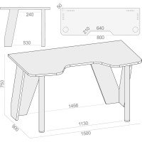 Компьютерный стол СОКОЛ белый КСТ-116 КСТ116Б6