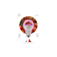 Светодиодная фитолампа для растений ЭРА FITO 10W RB E27 красно-синего спектра Б0050600