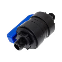 Компрессионный шаровой кран VALFEX ПНД НР/НР резьба разборный 1/2"-1/2" Ду20 1210220012012